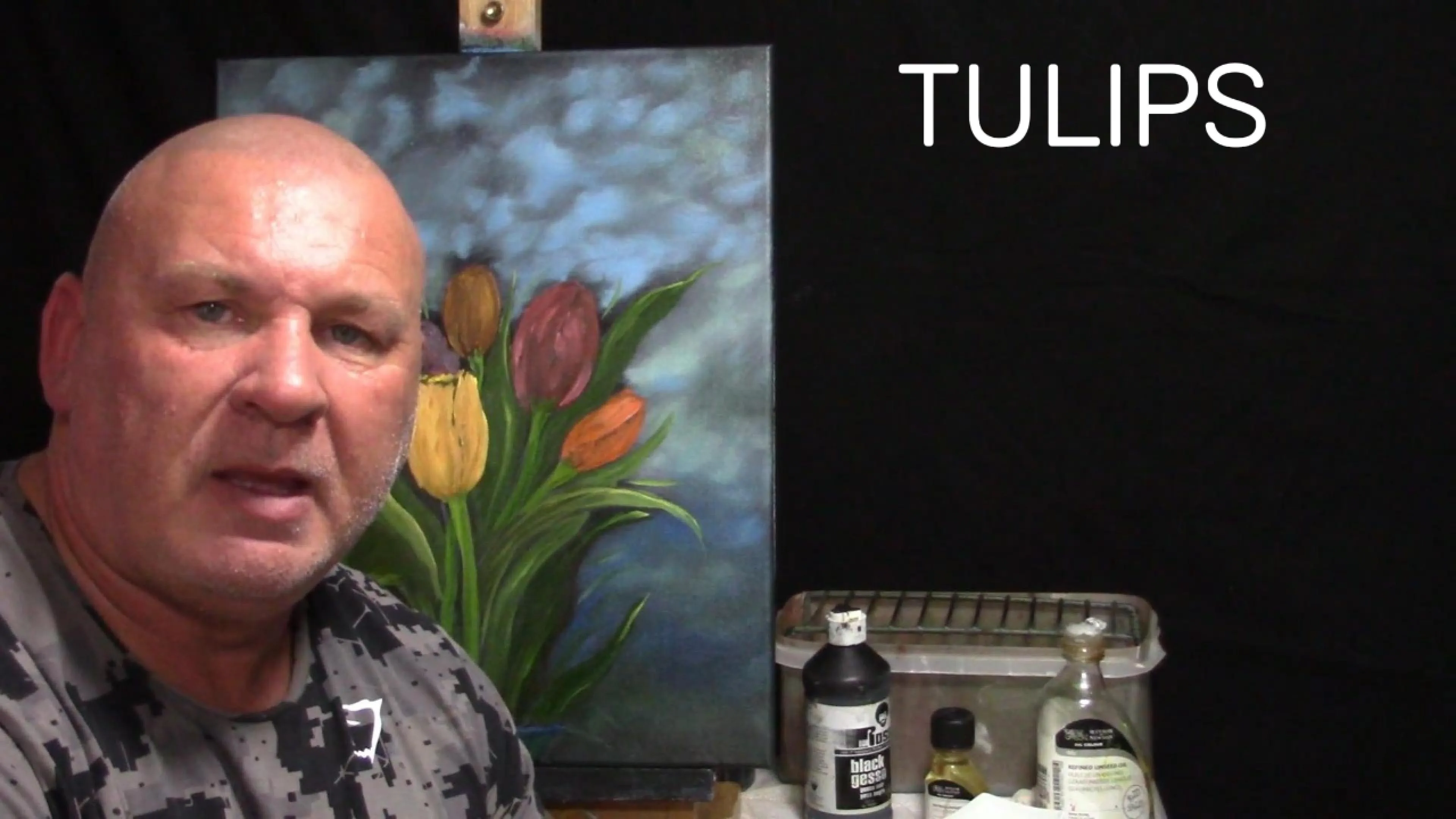 Bright Tulips online floral painting tutorial