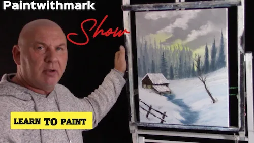 Daybreak Snow Bob Ross style online painting tutorial