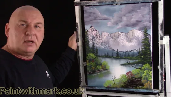 Final Grace Bob Ross style online painting tutorial