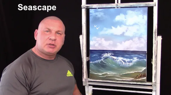 Seascape Wave online oil painting tutorial