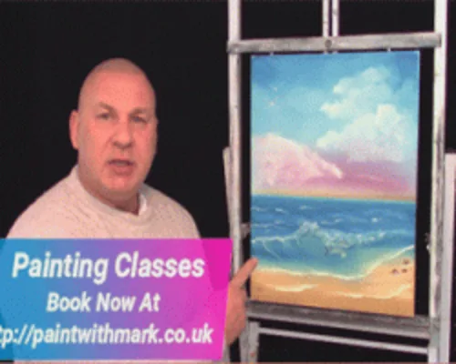Bob Ross oil painting class near Tunbridge Wells, Kent Students at a Bob Ross oil painting class near Tunbridge Wells, Kent