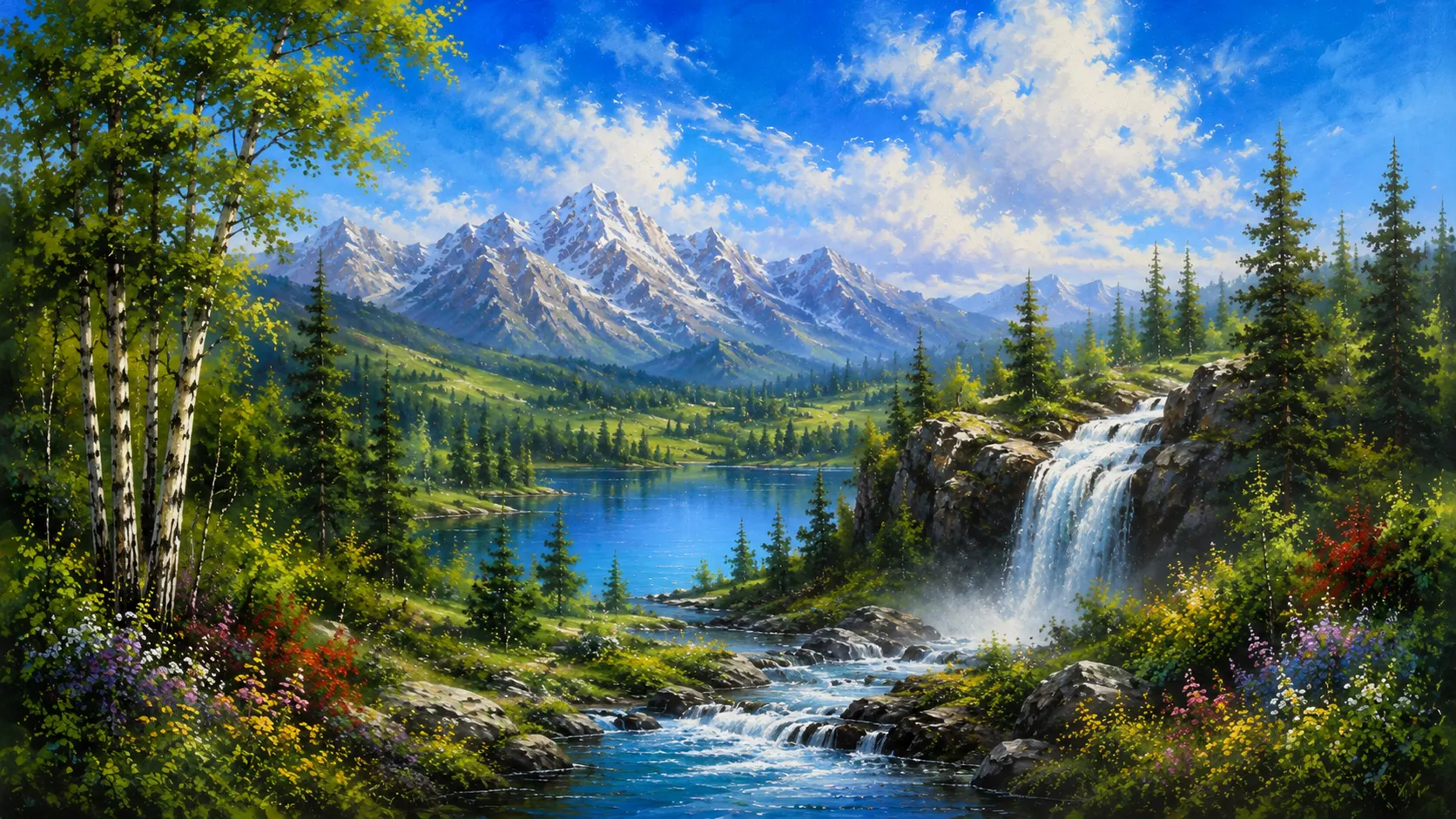 Bob Ross style oil painting classes near Camden, London Bob Ross style oil painting landscape for painting classes near Camden, London